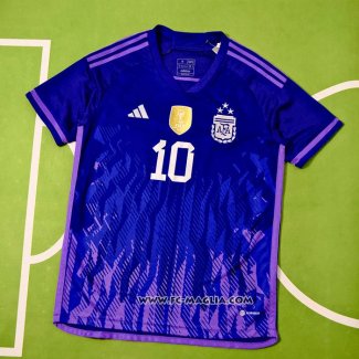 Seconda Maglia Argentina Giocatore Messi 2022