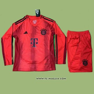 Prima Maglia Bayern Monaco Bambino Manica Lunga 2024 2025