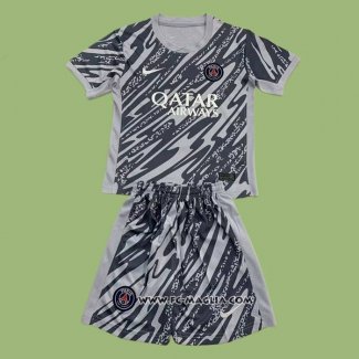 Maglia Paris Saint-Germain Portiere Bambino 2024 2025 Grigio