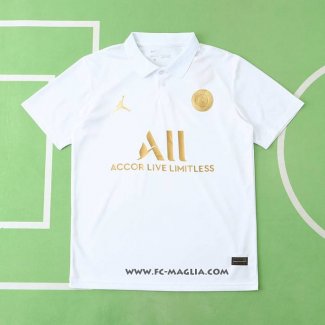 Maglia Polo Paris Saint-Germain Jordan 2023 2024 Bianco