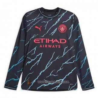 Terza Maglia Manchester City Manica Lunga 2023 2024