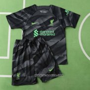 Maglia Liverpool Portiere Bambino 2023 2024 Nero