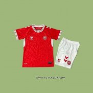 Prima Maglia Danimarca Bambino 2024