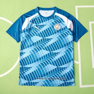 Maglia Prematch Manchester City 2023 Blu