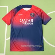 Maglia Prematch Paris Saint-Germain 2023 Blu e Rosso