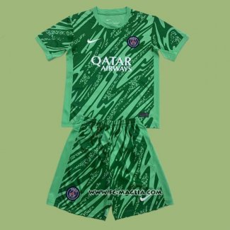 Maglia Paris Saint-Germain Portiere Bambino 2024 2025 Verde