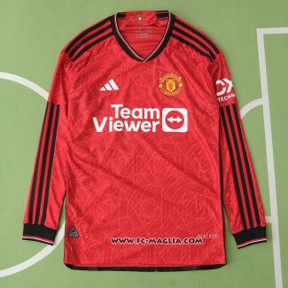 Prima Maglia Manchester United Manica Lunga 2023 2024